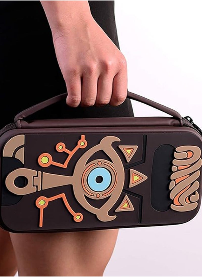 Generic - Carrying Case Compatible with Nintendo Switch Zelda,Travel Silicone Hard Shell Bag Pouch with Link Sheikah Slate Eye for Nintendo Switch Console Joy-con Joy-straps Accessories Waterproof /Portable - Image 1