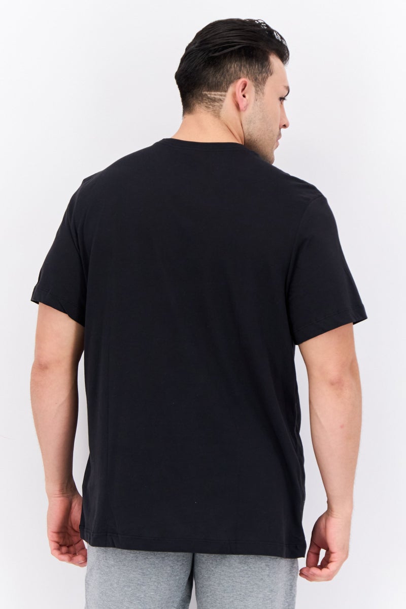 Nike Men Dri-Fit Short Sleeves Running T-Shirt, Black  - Image 3