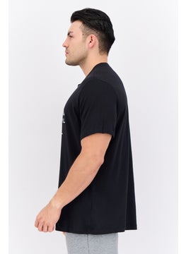 Nike Men Dri-Fit Short Sleeves Running T-Shirt, Black  - Image 2