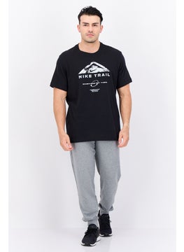 Nike Men Dri-Fit Short Sleeves Running T-Shirt, Black  - Image 4