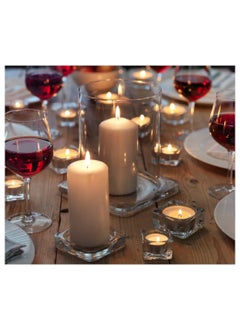 Graidient span Graidient span ikeaa GLASIG Candle Dish Clear Glass 10x10 cm  - Image 3