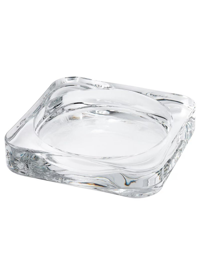 Graidient span Graidient span ikeaa GLASIG Candle Dish Clear Glass 10x10 cm  - Image 1