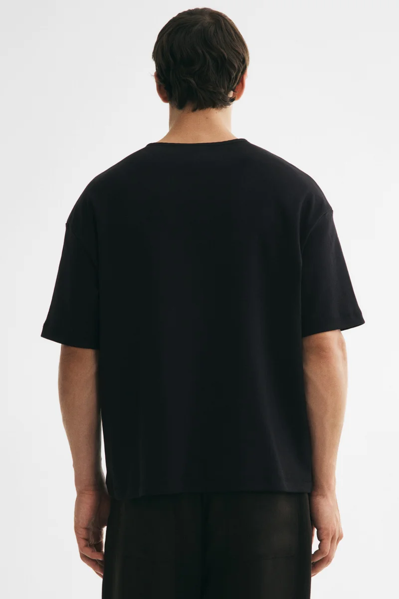 H&M  Relaxed Fit Henley Top for Men | Best Price UAE