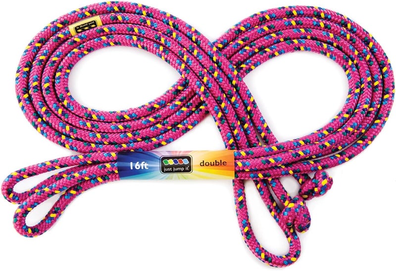 Just Jump It 16' Double Dutch Jump Rope - Colorful Agility and Fitness Equipment for Kids and Adults - Image 1