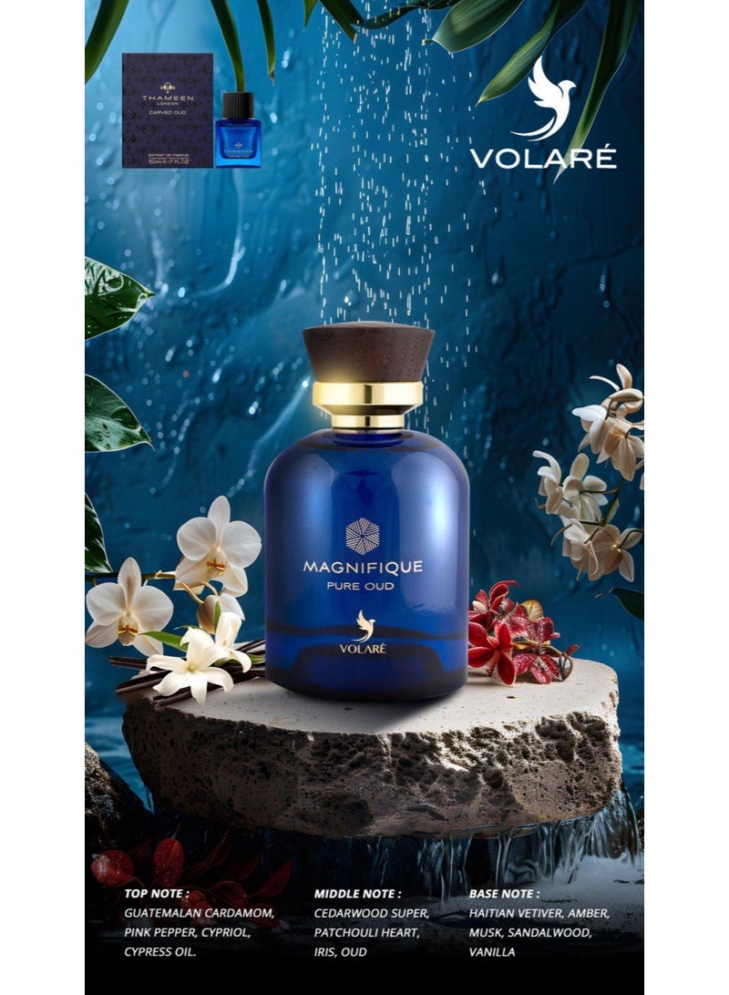 فولاري عطر ماجنيفيك بيور عود او دي برفيوم من فولاري -100 مل (مستوحى من عطر ثمين كارفت عود ) - Image 3