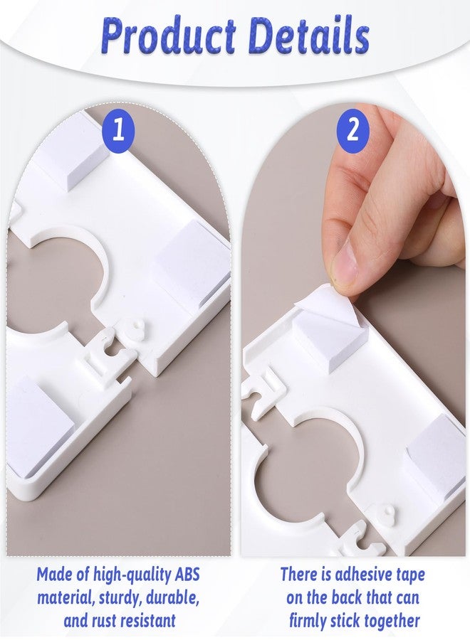 Styquenzer قطعتان من ألواح تغطية إسكوتشيون مقسمة، ألواح تغطية سباكة مقاس 1.1 بوصة، غطاء شفة أنبوب المرحاض المنقسم، مربع ذاتي اللصق من مادة ABS البيضاء المنقسمة، غطاء جدار أنبوب المرحاض، فتحة غطاء للمطبخ والحمام والمرحاض - Image 3