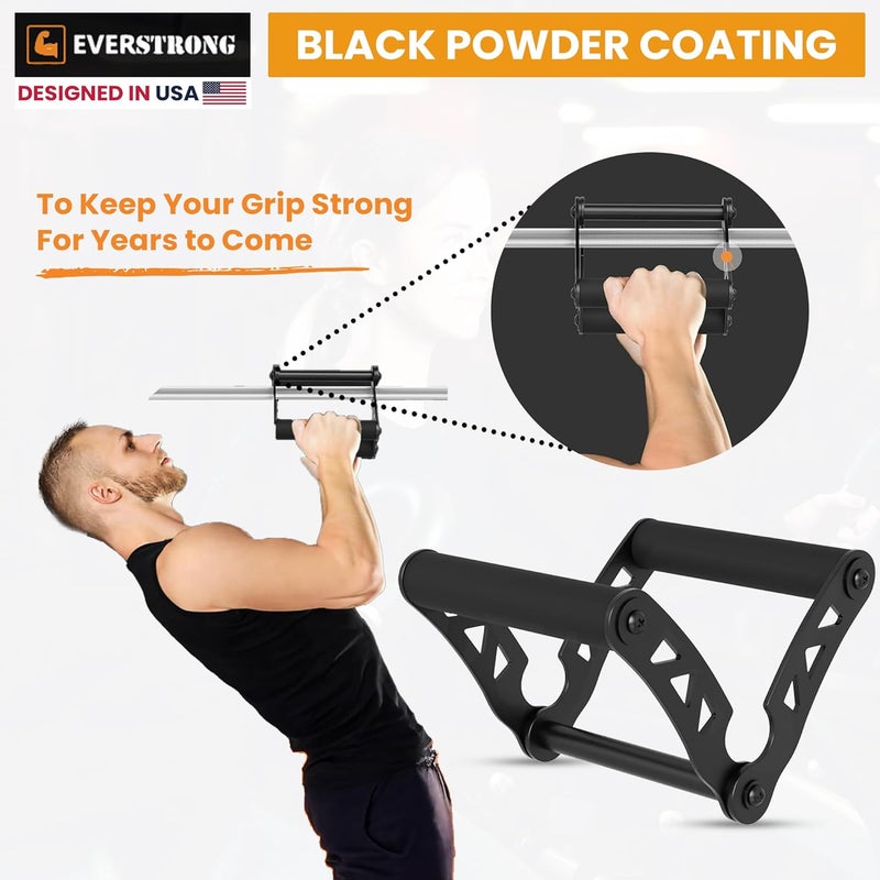 EVER STRONG T Bar Row Attachment with V Bar Attachment Landmine Handle - 360 Swivel Landmine Attachment for Barbell for Full-Body Workout in Home Gym - Small Spaces - Deadlifts Squats Landmine Stand - Image 5