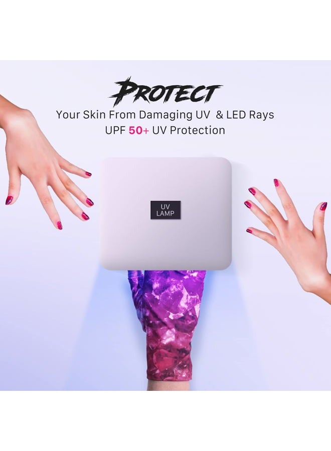 ManiGlovz The Original UPF 50+ UV Light Protective Nail Gloves | Gel Manicure Gloves and Anti UV Fingerless Gloves for Women | Can be Used as Sun Protection Gloves for Driving | Lipstick and Lashes - Image 4