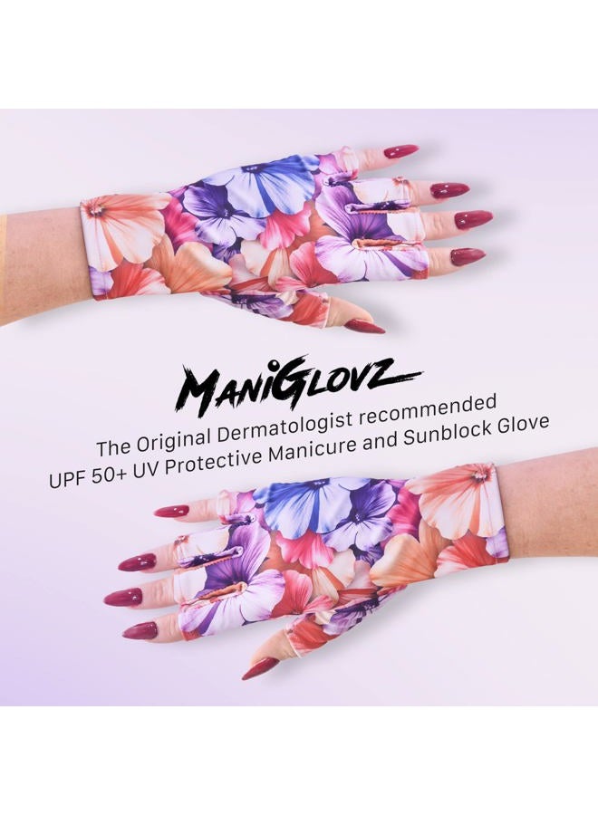 ManiGlovz The Original UPF 50+ UV Light Protective Nail Gloves | Gel Manicure Gloves and Anti UV Fingerless Gloves for Women | Can be Used as Sun Protection Gloves for Driving | Lipstick and Lashes - Image 2