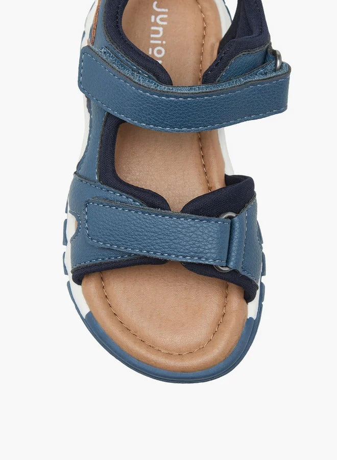 JUNIORS Boys Textured Floaters with Hook and Loop Closure