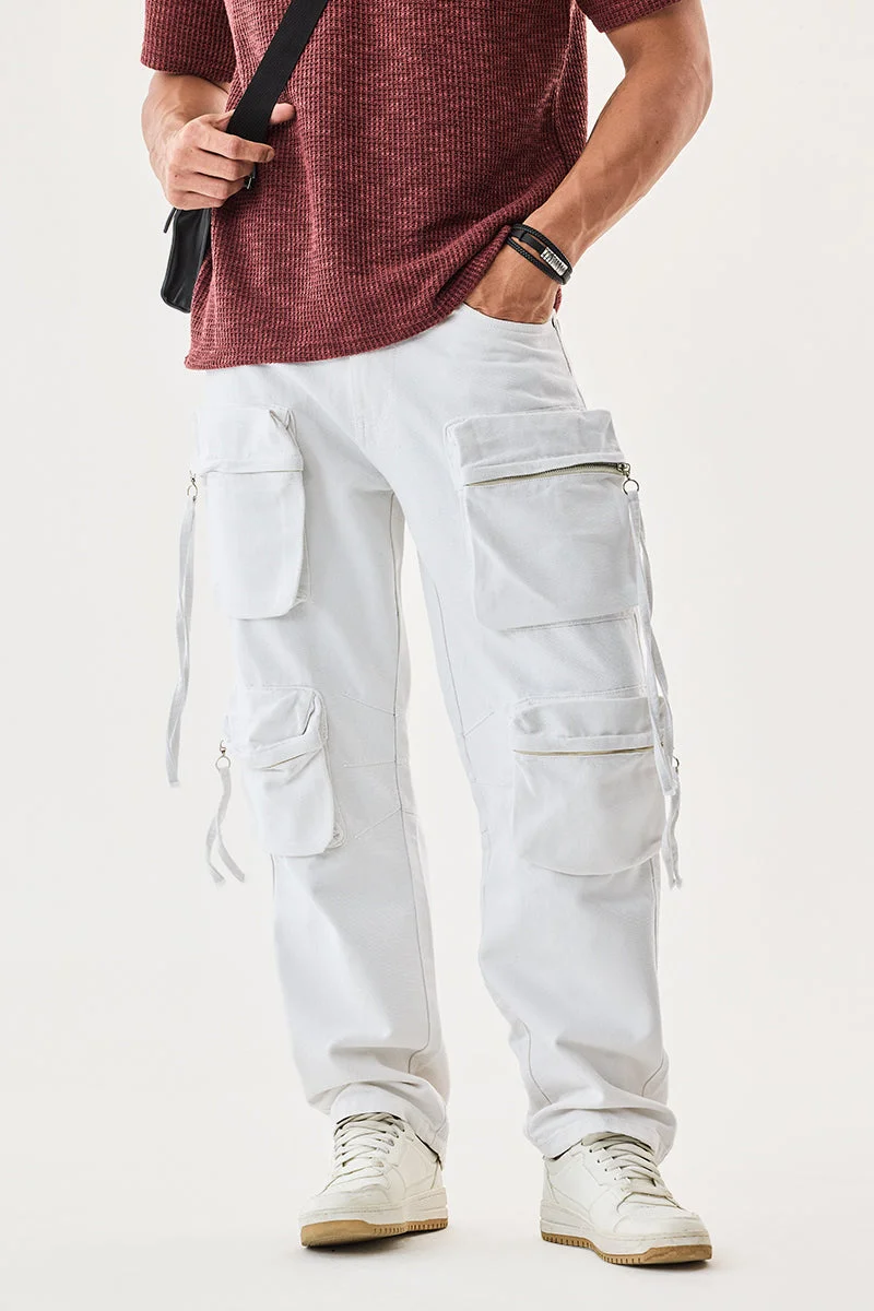 SNITCH جينز كارغو واسع بثمانية جيوب