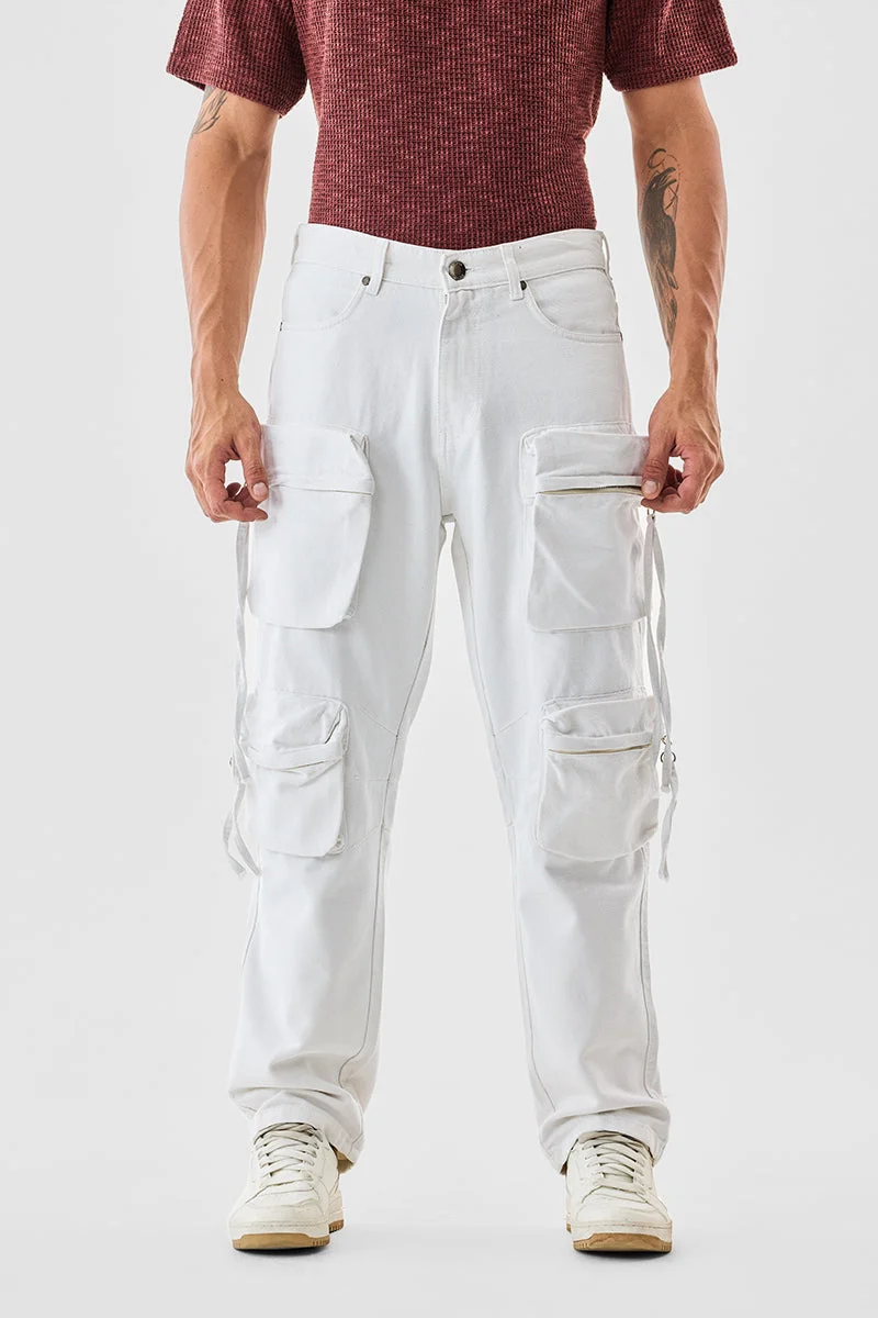 Snitch  8 pockets Baggy Cargo Jeans for Men | Best Price UAE