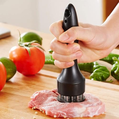 Trifecta Kitchen Tools Cooking Accessories, Meat Tenderizer Top Professional Meat Food: 1. PCS Tenderizer Top Multifunctional Professional Food Maker Softer with Stainless Steel (Set of 1, Black) - Image 3