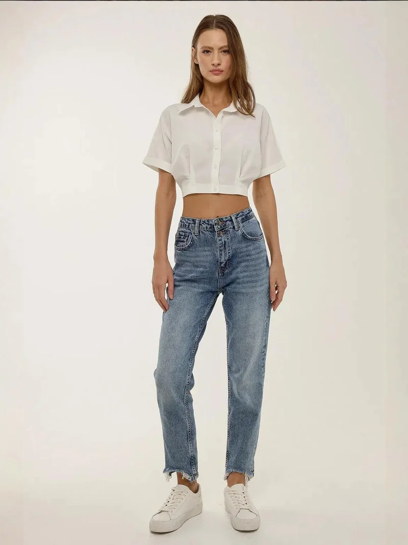 HICCUP Short Sleeve Crop Shirt