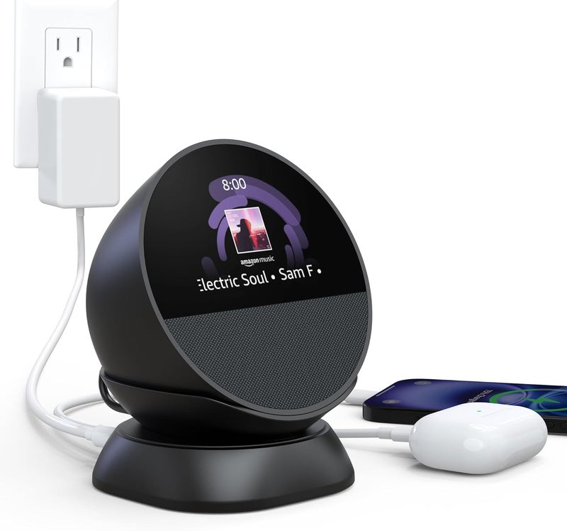 HomeMount حامل HomeMount Ultimate 2024 Echo Spot - مركز شحن لـ Echo Spot والهواتف الذكية والمزيد - Image 1