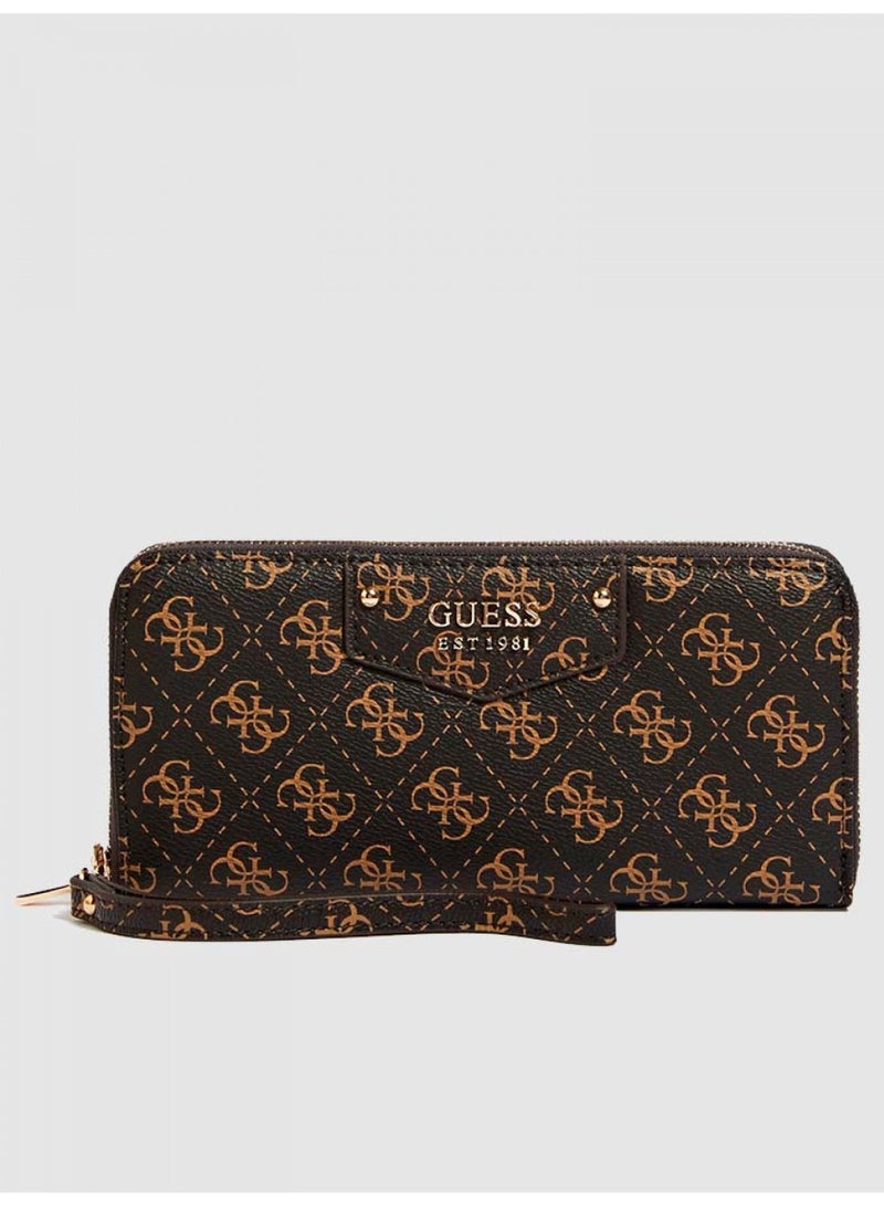 GUESS Womens Laurel Large Zip Around Wallet GU6041-BRW - Image 1
