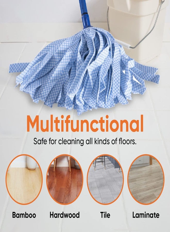 Superio String Mop Cotton Mop for Hardwood Floor Cleaning Self Wringing Mop for Home, Kitchen, Bath, Office Cleaning, Blue Heavy Duty Mop Commercial/Industrial, Aluminum Handle - Image 4