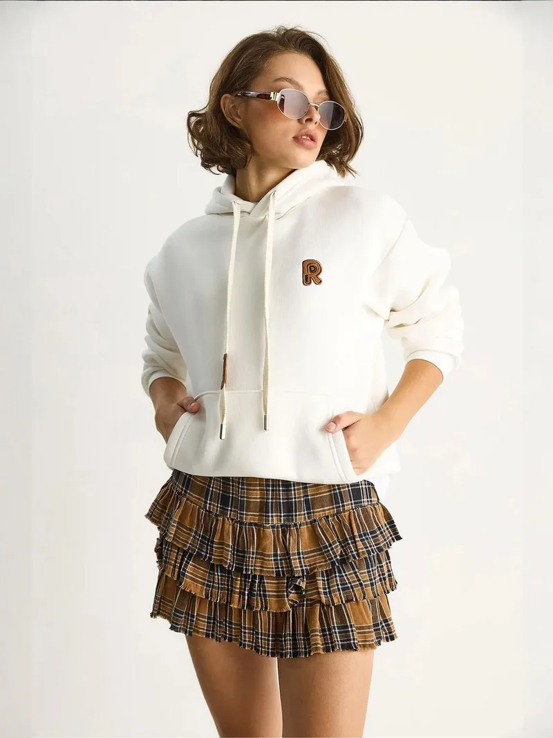 بيانكو لوتشي سويت شيرت بغطاء رأس مطرز من لوكسي