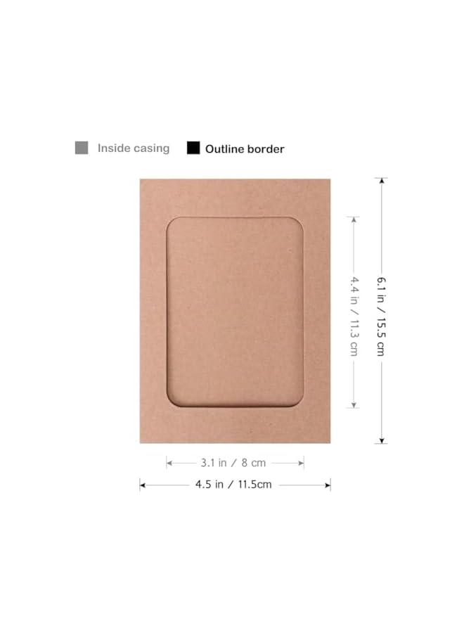 The Bros Mixed Colors Paper Photo Frame Set with Wooden Clip and String Wall Photo Frame Hanging Picture Album Party Decoration （30PCS/Set） - Image 3