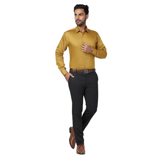 Raymond Men's Slim Fit Structure Pattern Polyester Blend Pleated Formal Trouser (Size: 30)-RMTS05422-K8 Black - Image 5