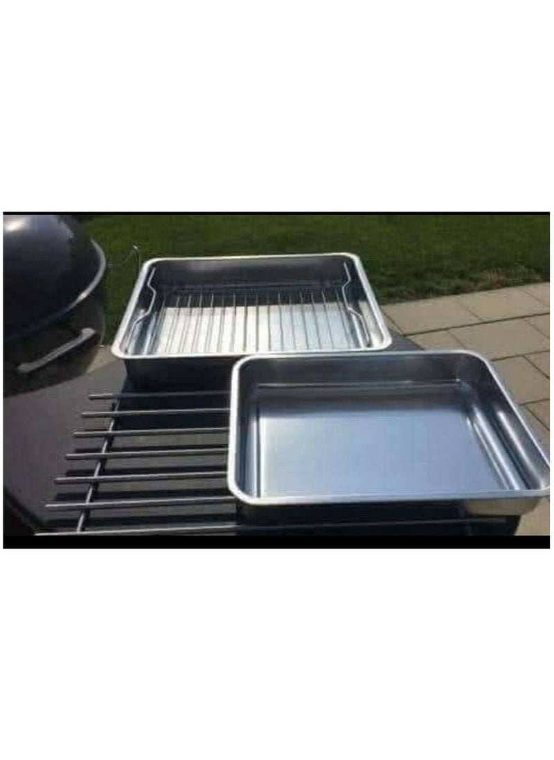 Generic Stainless steel grill tray oven and stove grill stainless steel box with grill holder Stainless steel grill tray oven and stove grill stainless steel box with grill holder  - Image 5