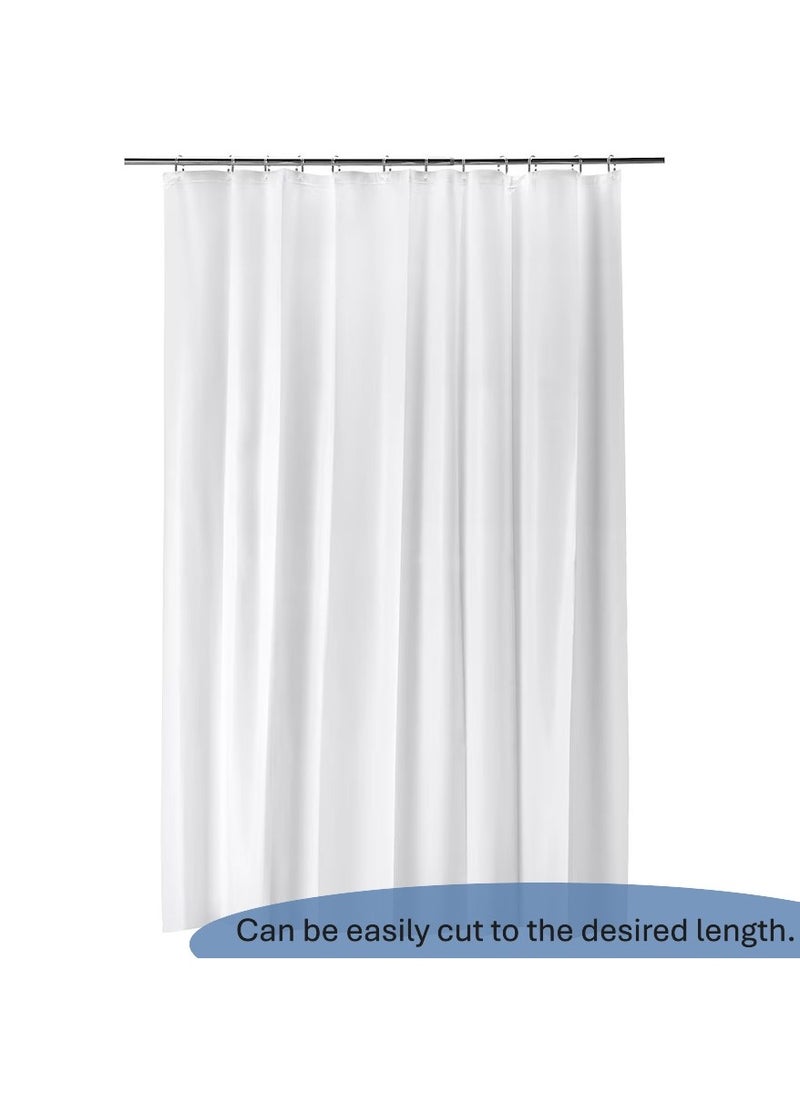 Generic Shower Curtain, Bath Curtain, Water-Resistant Surface PEVA White 180x200 cm  - Image 2