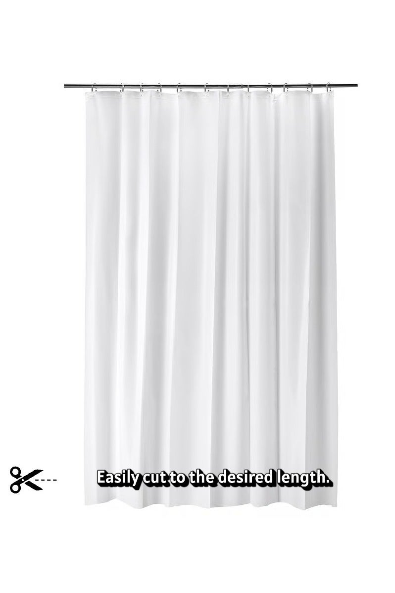 حدد المحور ستارة دش، سطح مقاوم للماء من مادة PEVA باللون الأبيض 180 × 200 سم - Image 2