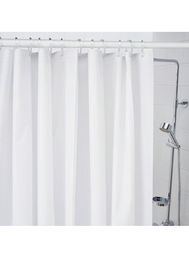 Selecto Hub Shower Curtain Waterproof PEVA – Mold & Mildew Resistant Bathroom Curtain, Durable Lightweight Bath Curtain for Shower Stall & Bathtub, White 180 x 200 cm - Image 4
