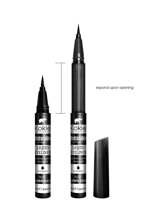 Kokie Kokie Retractable Liquid Eyeliner, Pointed Felt Tip, Waterproof & Smudge Free, Long-lasting, Vegan, Cruelty-Free  - Image 2