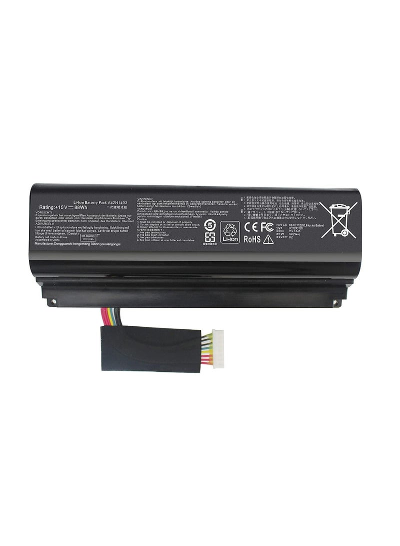 Terabyte A42N1403 A42LM93 0b110-00290000 4ICR19/66-2 Laptop Battery Replacement for Asus G751 G751J G751JL G751JM G751JT ROG GFX71JY 17.3 inch GFX71JY4710 G751 G751J G751JM G751J-BHI7T25 Series (15V 88Wh) - Image 1