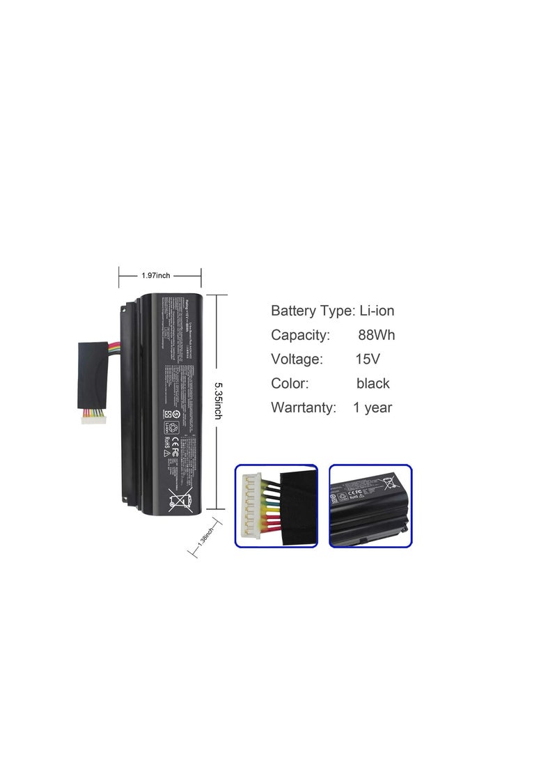 Terabyte A42N1403 A42LM93 0b110-00290000 4ICR19/66-2 Laptop Battery Replacement for Asus G751 G751J G751JL G751JM G751JT ROG GFX71JY 17.3 inch GFX71JY4710 G751 G751J G751JM G751J-BHI7T25 Series (15V 88Wh) - Image 3