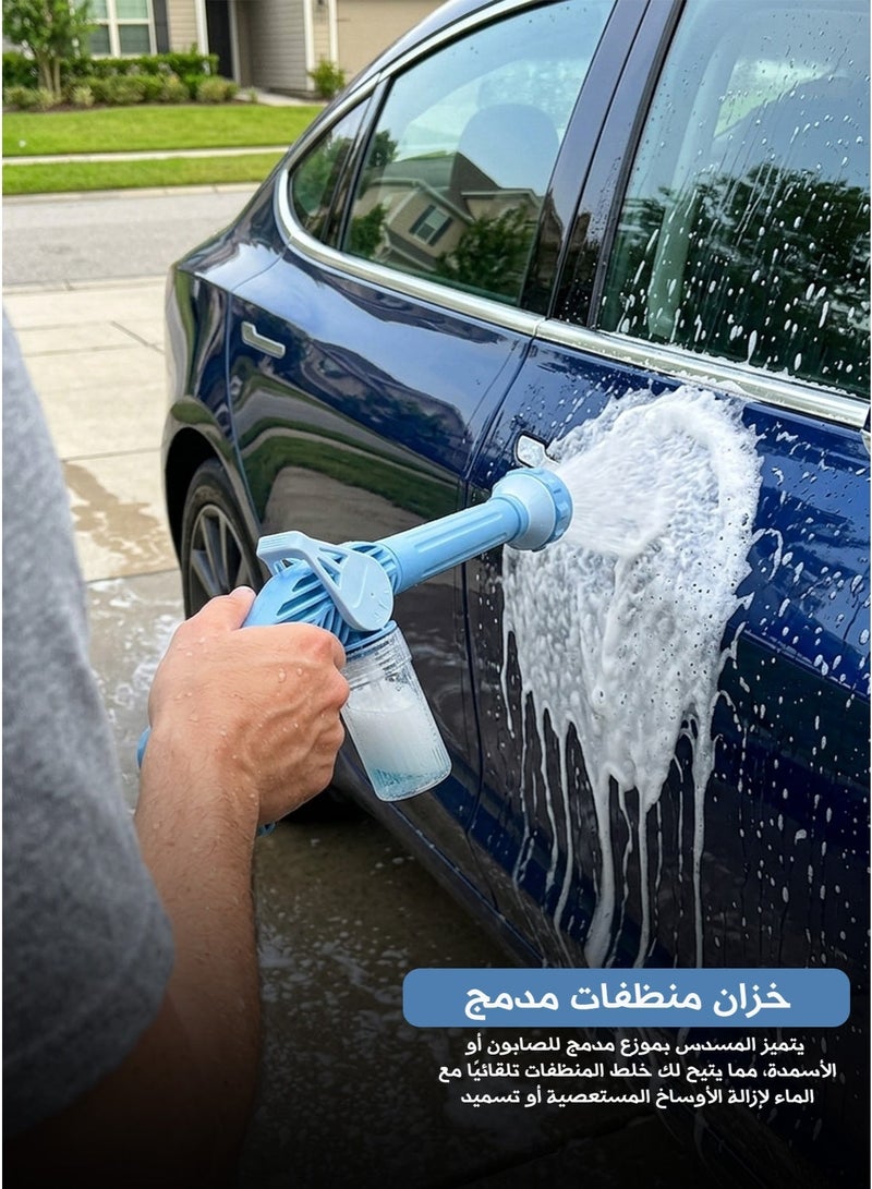 Car Foam Gun – Ez Jet 8-in-1 Water Spray Gun with Built-in Soap Dispenser, High Pressure Washer for Car, Window & Garden Cleaning, Multi-Mode Nozzle Made of Durable ABS Plastic - Image 3