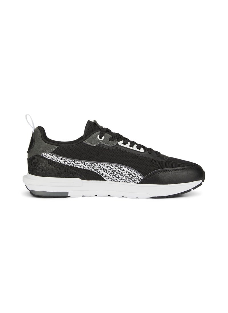 PUMA R22 Mono Mens Black Sneakers - Image 2