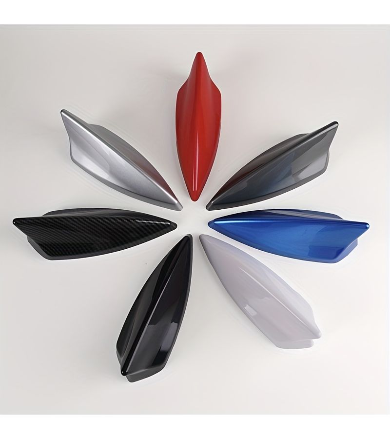 Silvery Shark Fin Car Antenna ABS Top Cover Easy Installation Radio Signal Aerial - Image 3