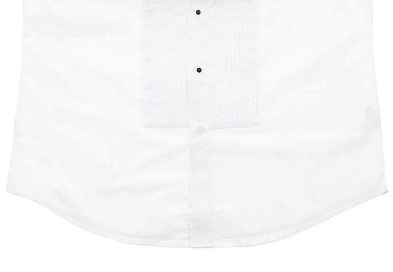 Milani Men's Tuxedo Shirt with French Cuffs and Bow Tie 17", 34/35 White - Image 5