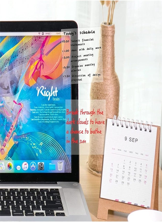Generic - Transparent Sticky Notes, 250 Sheets 3x3 Inch Clear Sticky Notes Translucent Sticky Notes Waterproof Self-Sticky Notes for School Home Office (5 Pads) - Image 1
