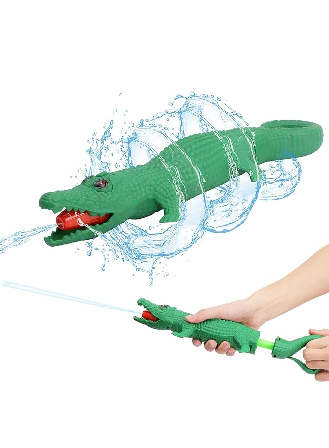 KASTWAVE Water Toy For Kids Alligator Water Pistol Squirt Toy Water Blaster Water Soaker Blaster Small Pistol Outdoor Beach Garden Pool Bath Party Water Fighting Children Girls Boys Toys Green - Image 1