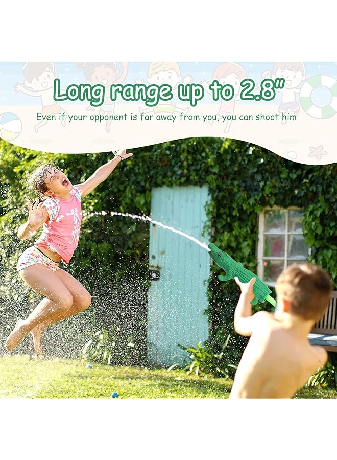 KASTWAVE Water Toy For Kids Alligator Water Pistol Squirt Toy Water Blaster Water Soaker Blaster Small Pistol Outdoor Beach Garden Pool Bath Party Water Fighting Children Girls Boys Toys Green - Image 5