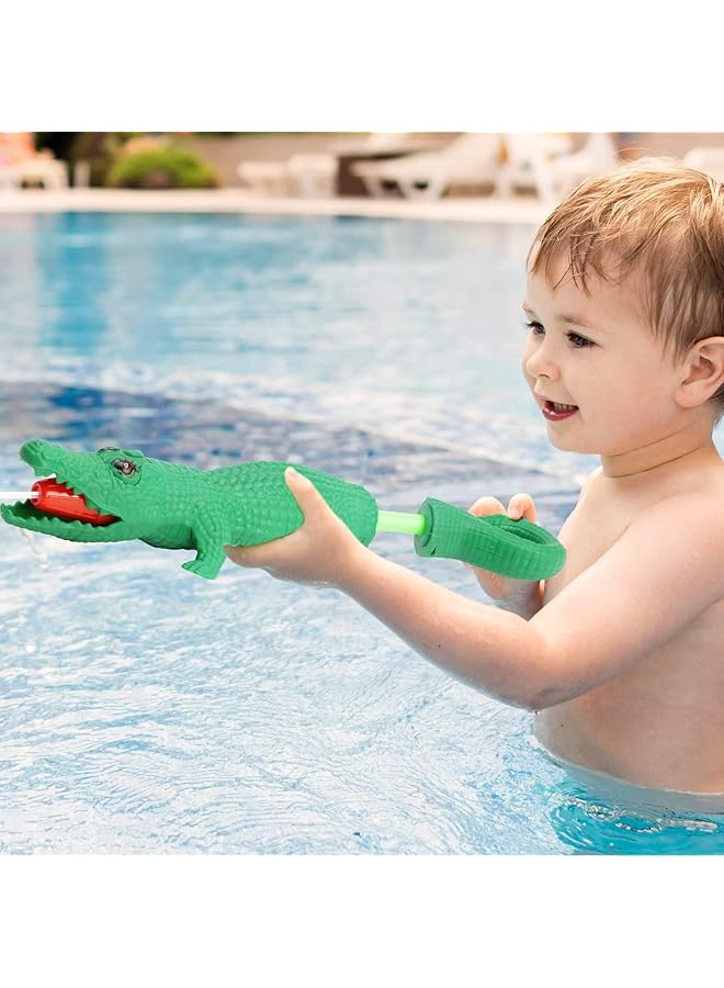 KASTWAVE Water Toy For Kids Alligator Water Pistol Squirt Toy Water Blaster Water Soaker Blaster Small Pistol Outdoor Beach Garden Pool Bath Party Water Fighting Children Girls Boys Toys Green - Image 2