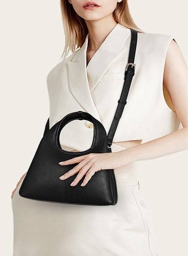JQWSVE Women's Top Handle Handbag Small Satchel Bags Trendy Hobo Purse Crossbody Bag Faux Leather Shoulder Bag Satchel Purse - Image 3