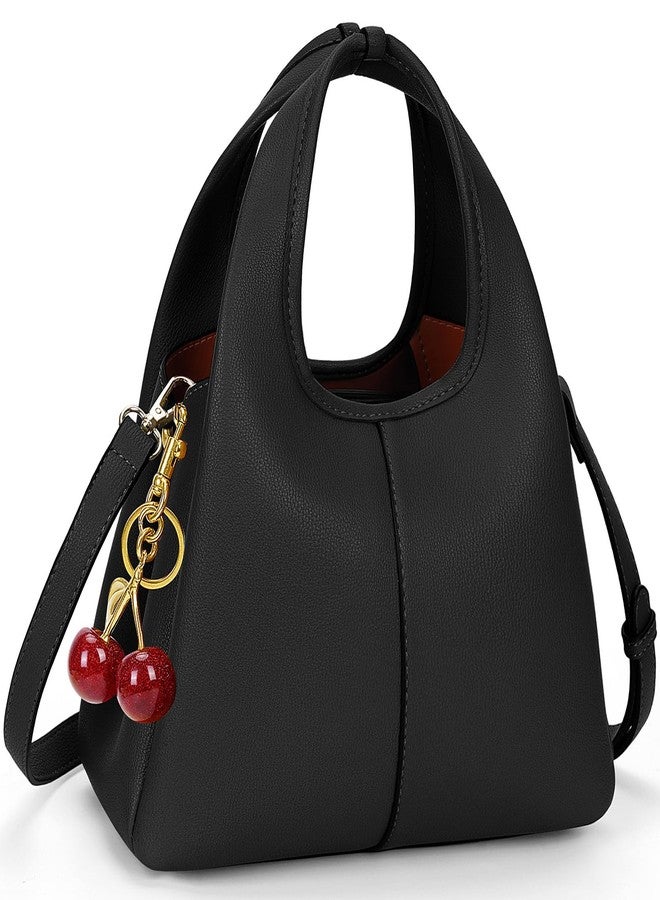 JQWSVE Women's Top Handle Handbag Small Satchel Bags Trendy Hobo Purse Crossbody Bag Faux Leather Shoulder Bag Satchel Purse - Image 1