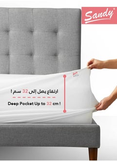Sandy SANDY Latex Premium Waterproof Mattress Protector with Perfect Fit All Around Elastics Deep Pocket Up to 32cm , Hypoallergenic, Breathable and Dust Mite Protecting, ( 200X200), White  - Image 5
