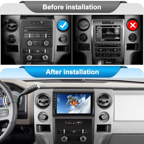 Votheon Car Radio for Ford F150 2009 2010 2011 2012,9 inch Touch Screen Radio Upgrade with 2GB+32GB,CarPlay/Android Auto Backup Camera,Bluetooth WiFi,SWC, FM, AM, RDS DSP - Image 2
