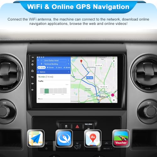 Votheon Car Radio for Ford F150 2009 2010 2011 2012,9 inch Touch Screen Radio Upgrade with 2GB+32GB,CarPlay/Android Auto Backup Camera,Bluetooth WiFi,SWC, FM, AM, RDS DSP - Image 5