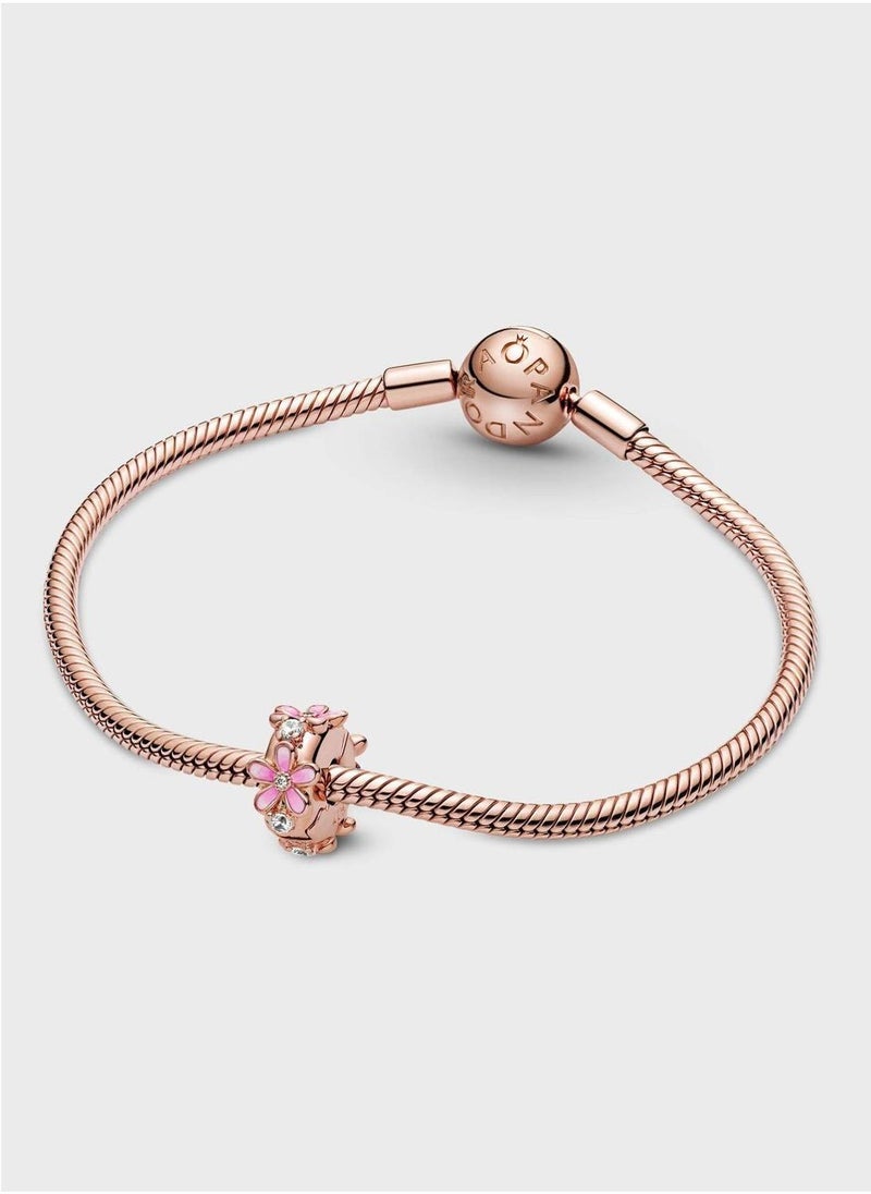 PANDORA Pink Daisy Spacer Clip Charm  - Image 5