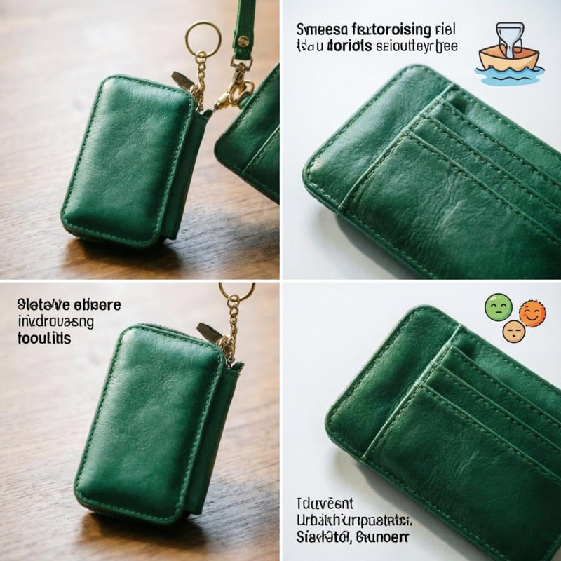 Wrist Wallet - Detachable card holder with 2 pockets, compact design 11x7x2cm for keys and cards, with slim card sleeve 12.5x8.5x0.5cm to organize daily essentials (option 5) - Image 5