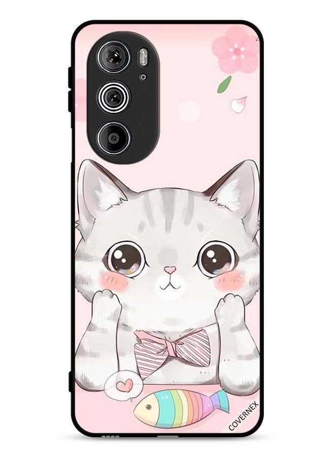 Covernex Motorola Edge 30 Pro Protective Case Cover Cat Fish - Image 1