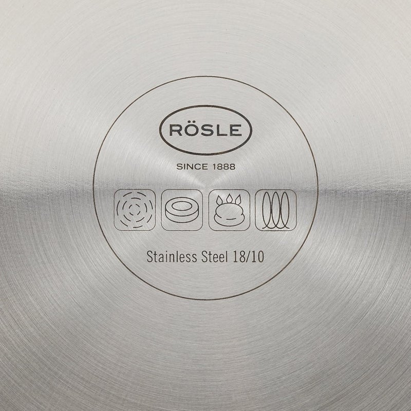 RÖSLE ELEGANCE Frying Pan, High-Quality Universal Pan with Non-Stick Coating, ProPlex, 24 cm, 18/10 Stainless Steel, Suitable for Induction Cookers, Dishwasher Safe, 44 x 26 x 6 cm - Image 2