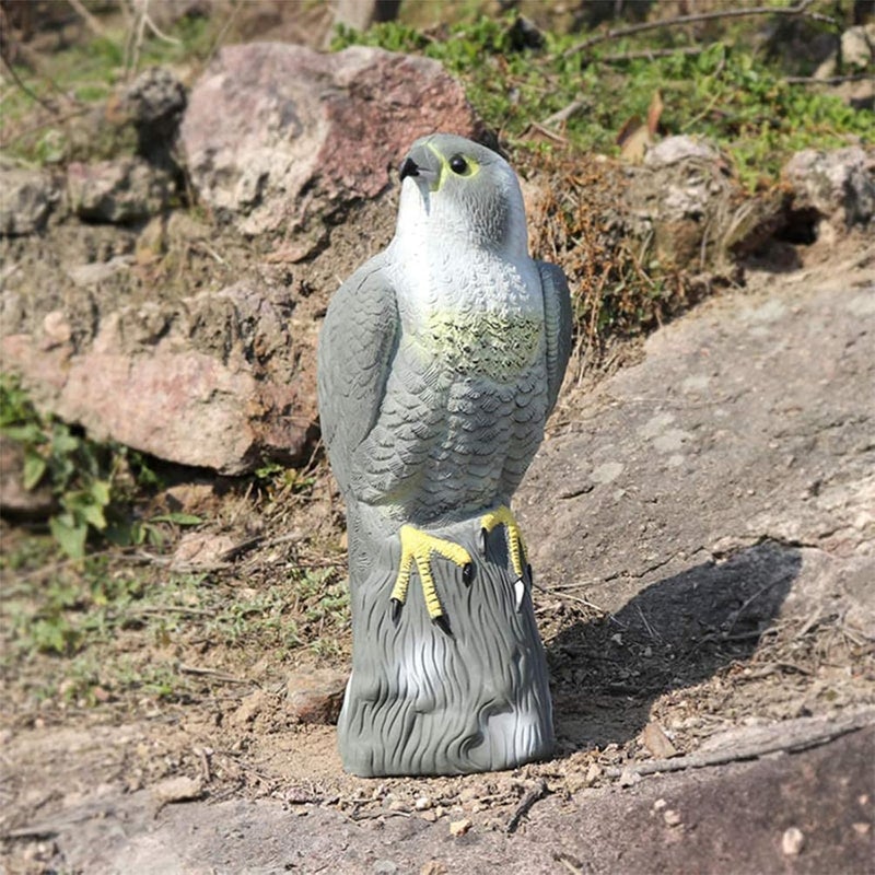 Bird Scarecrow Fake Horned Hawk Decoy, Bird Repellent Garden Protectors, Natural Enemy Pest Deterrent Scarecrow Gofer Hawk Garden Statue - Image 3