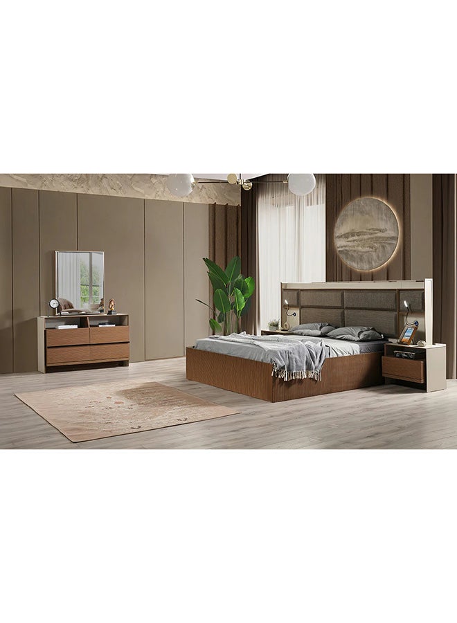 MK Kabbani Furniture New Milano 5-Pieces King Bedroom Set - 180x200 cm ( Free mattress gift )  - Image 1